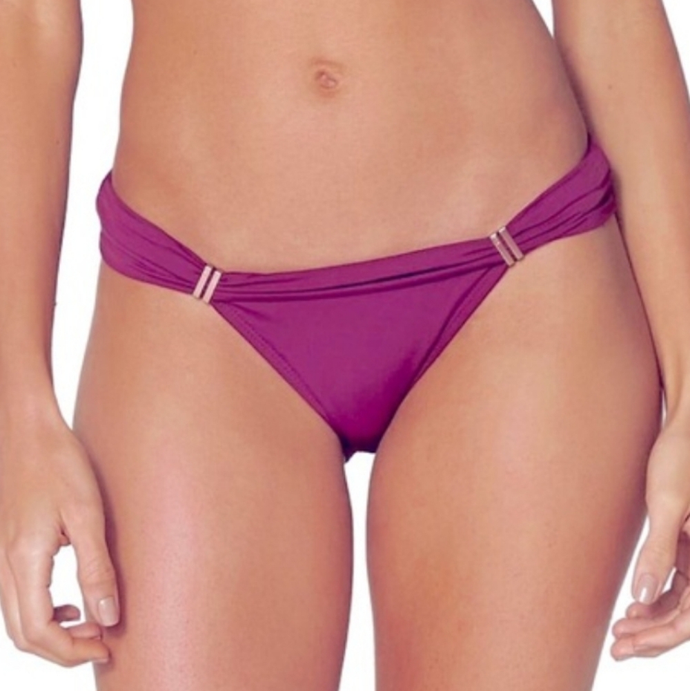 NWT Vix By Paula Hermanny BIA Tube Bikini Bottom Brazilian XS Magenta
